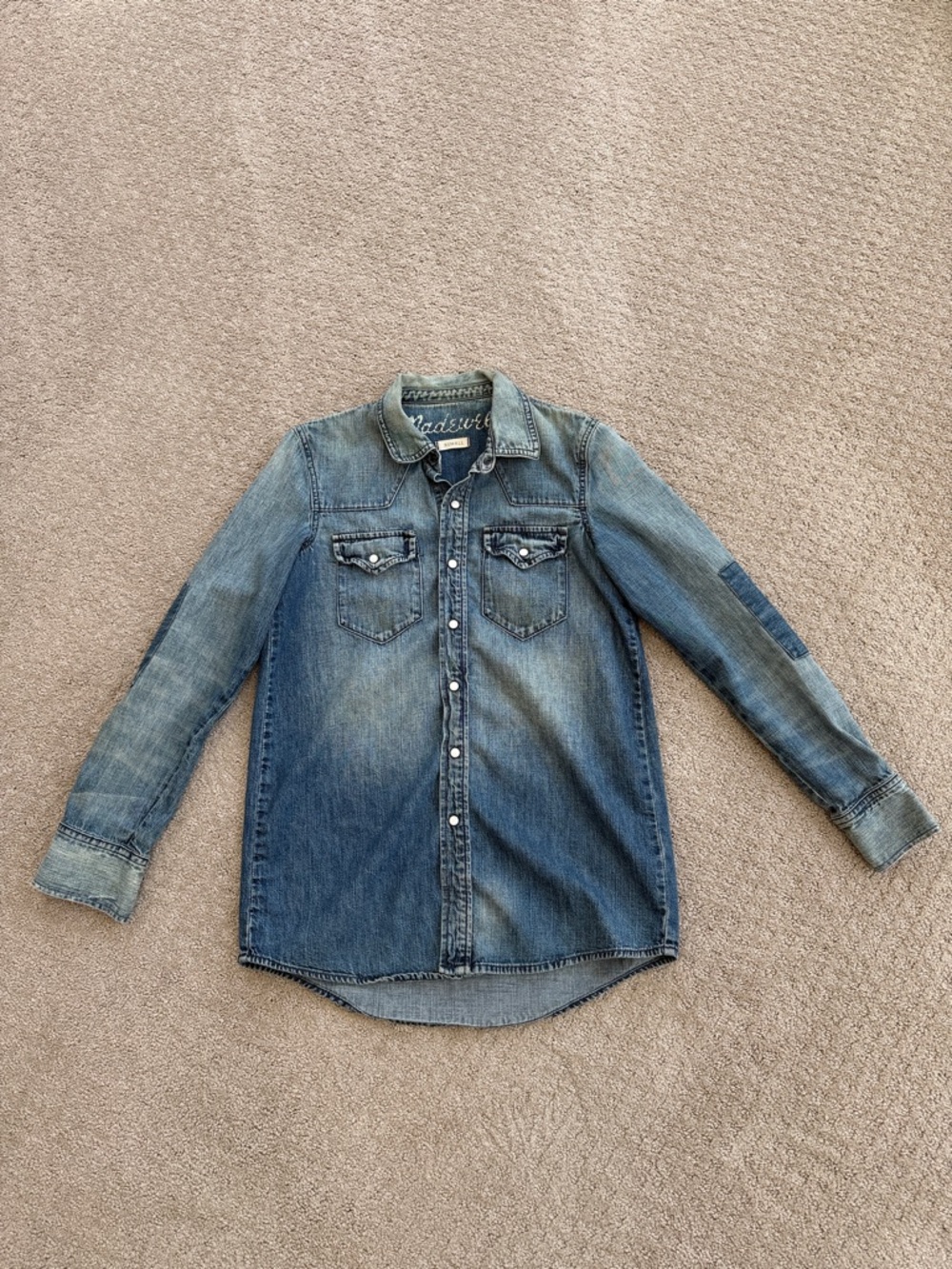 Madewell Denim Button Down Shirt XS | Western Chambray Shirt